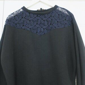 Maje women's sweatshirt with lace panel